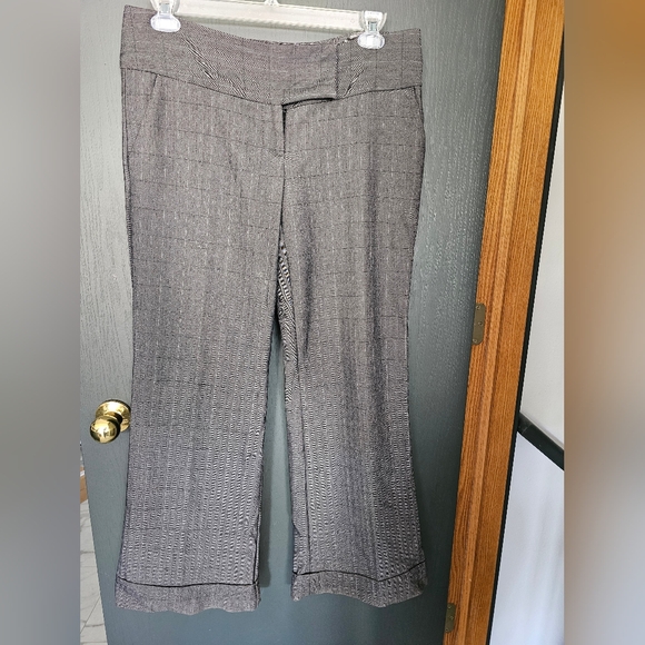 Charlotte Russe Grey Pin stripe wide leg trouser pants size 11 - Picture 1 of 2